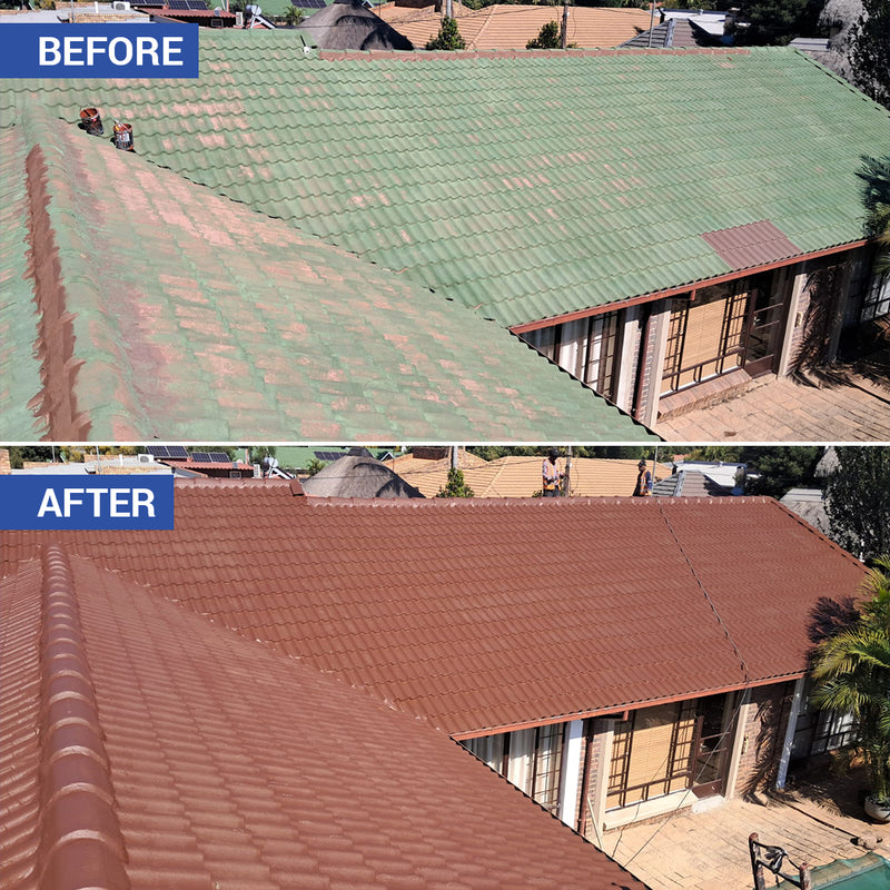 Liquid Rubber coating protecting a roof